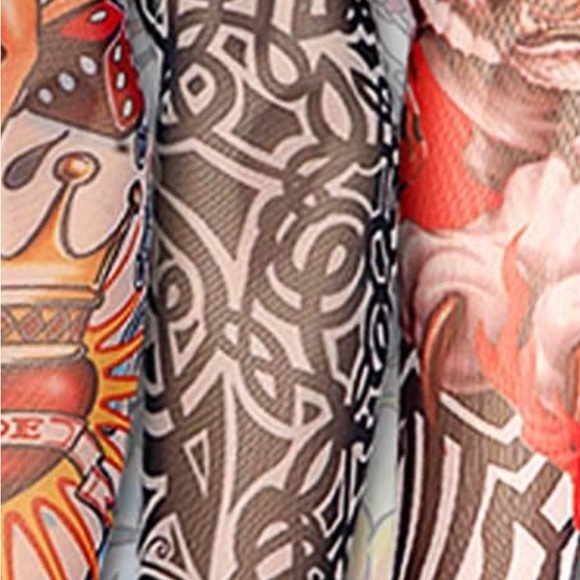 19 pcs Arts Fake Tattoo Sleeves Temporary Designs Unisex Tiger Crown Tribal NIP - Picture 3 of 7